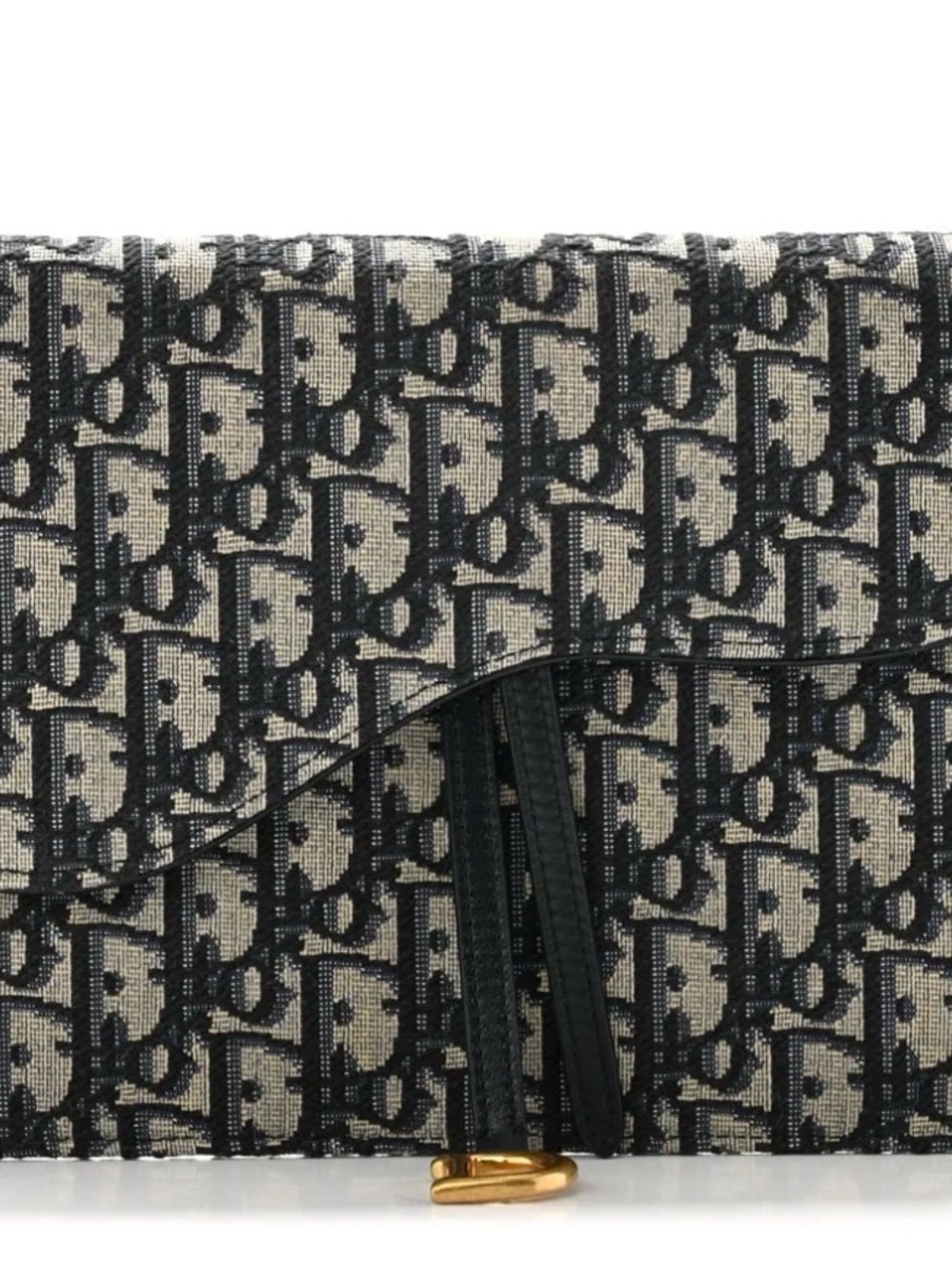 Authentic Christian Dior Oblique Saddle Pouch Clutch
